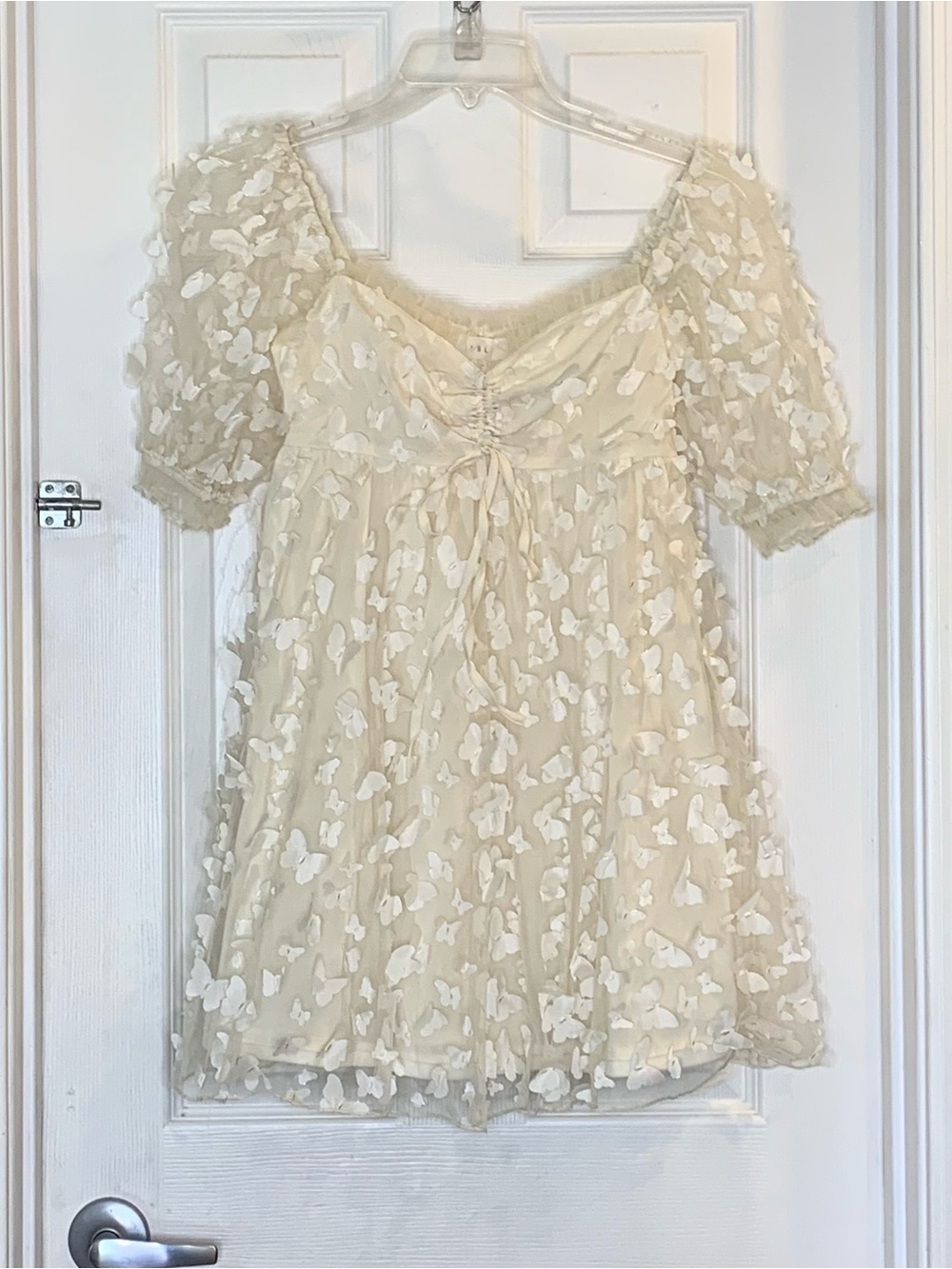 Mable Butterfly Appliqué Tulle Mini Dress Size Small